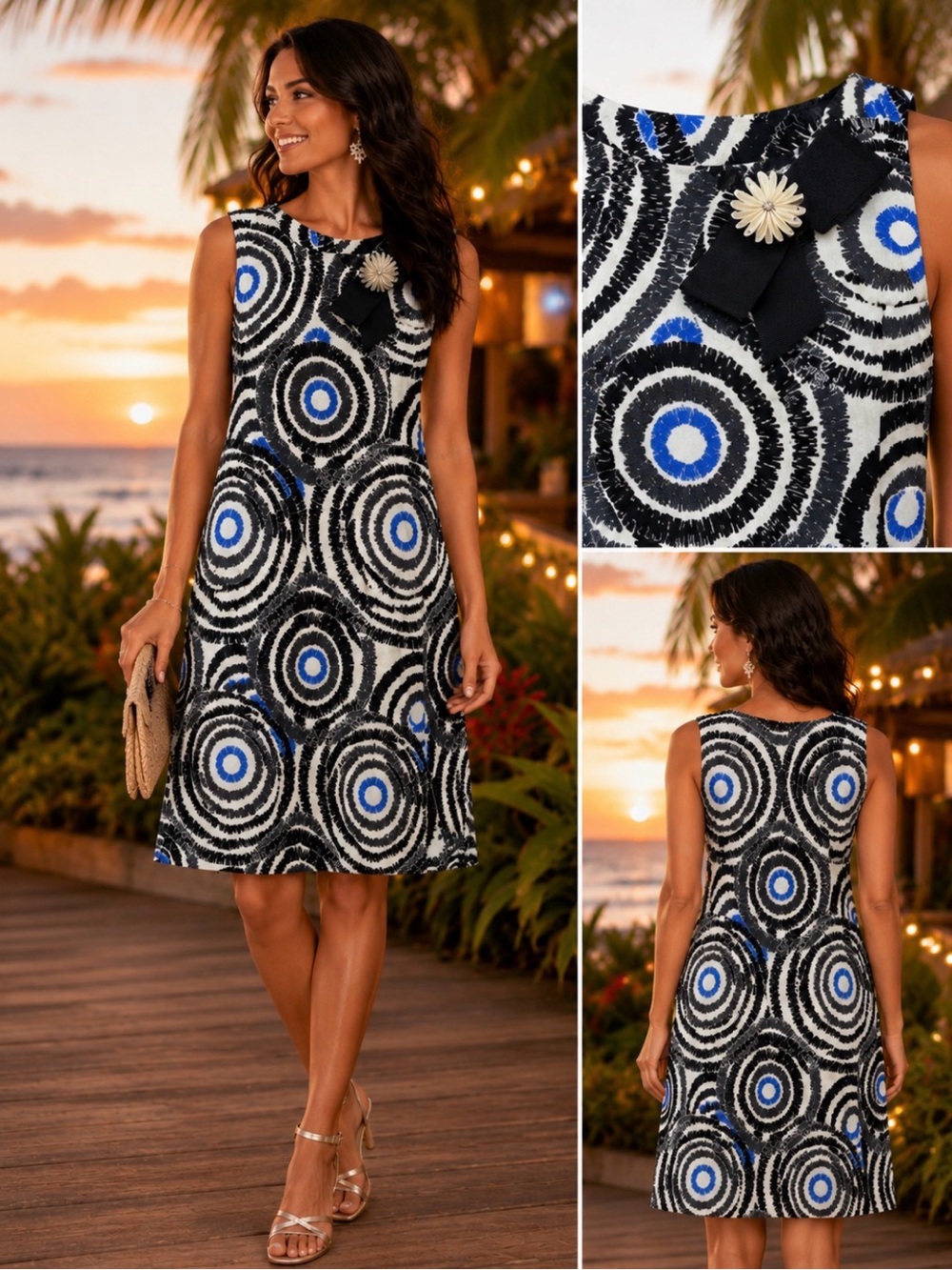 Didier Parakian Fine Feathers Dress Size 6 Cocktail Career Made in Italy dress